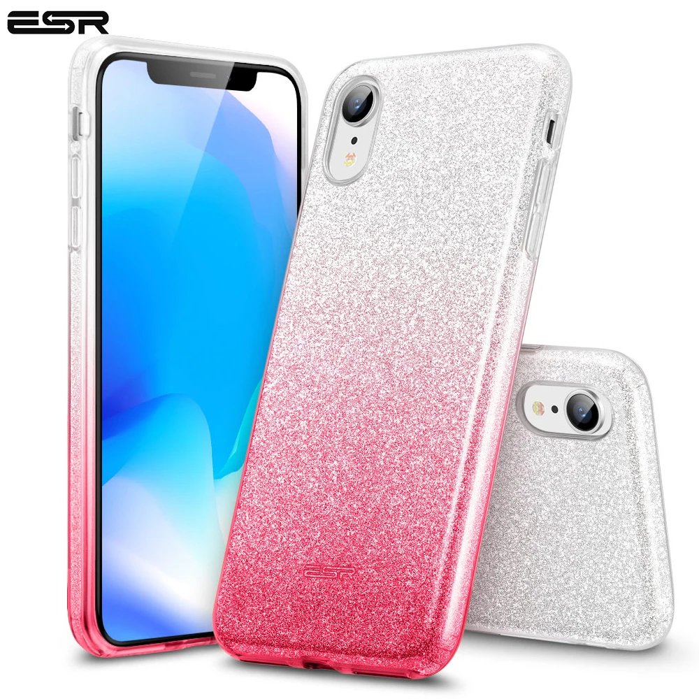 Чехол ESR для iPhone XS XR Max роскошная задняя крышка блестящий защитный бампер 3 слоя