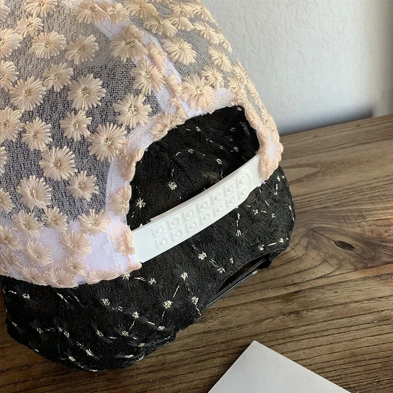 Женская Бейсболка s кружевные шляпы от солнца дышащая сетчатая шляпа с цветочным