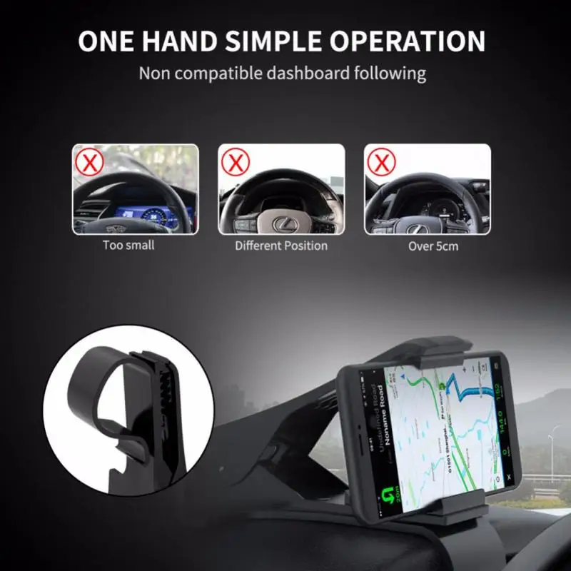

1pc new Car Phone Holder Dashboard Mount Universal Cradle Cellphone Clip GPS Bracket Mobile Phone Holder Stand for Phone in Car