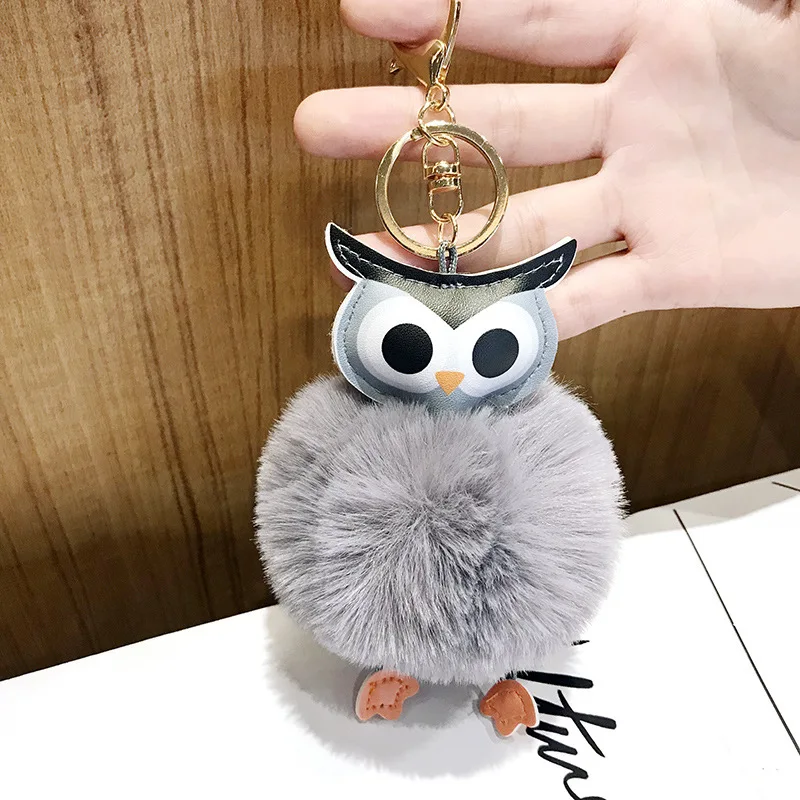 Горячая Сова pom брелок искусственный помпон Кролик Мех Шар женская сумка