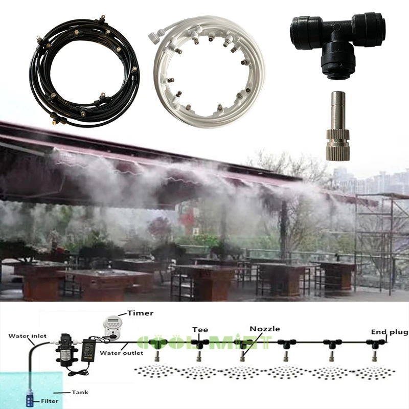 Электрический распылитель 12 В насос водяного тумана в комплекте 8 18 м с таймером 6