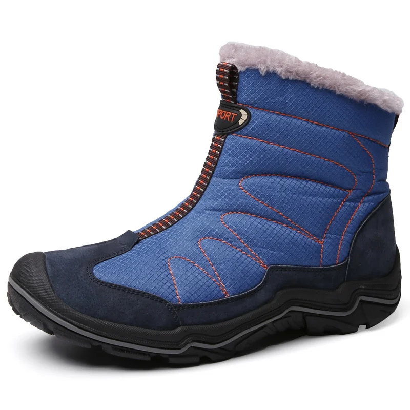 

Men Winter Boots 2021 outdoor High-top Plush Men Snow Boots Thick Fur Non-slip Waterproof Outdoor Winter Shoes Man Large Size