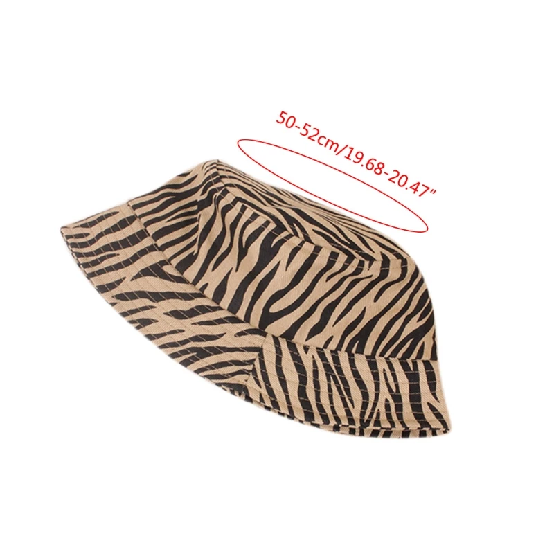 

Toddler Kids Summer Sun Protection Bucket Hat Vintage Leopard Zebra Striped Printed Short Brim Packable Fisherman Cap