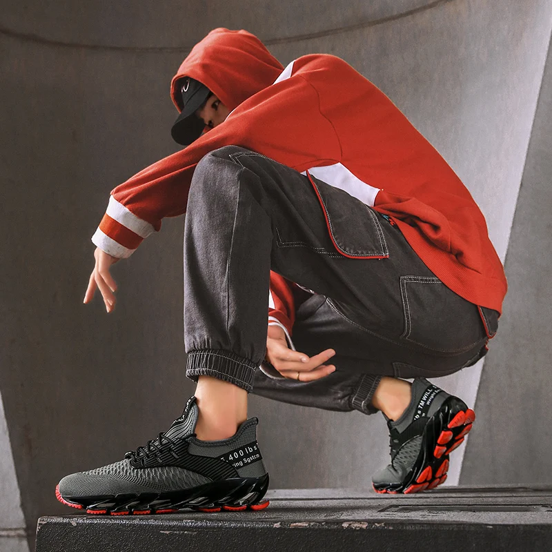 New Cushion Running Shoes for Men Mesh Sneakers Upgraded Soft Deodorant Insole Sports Athletic Training Jogging Shoes Zapatilla