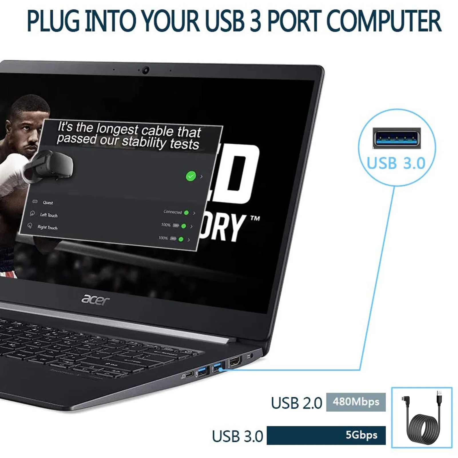 Кабель виртуальной реальности Oculus 3.2 Gen1 5 м USB Type-C | Электроника