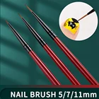 3 шт., кисточки для наращивания ногтей, с УФ-гелем
