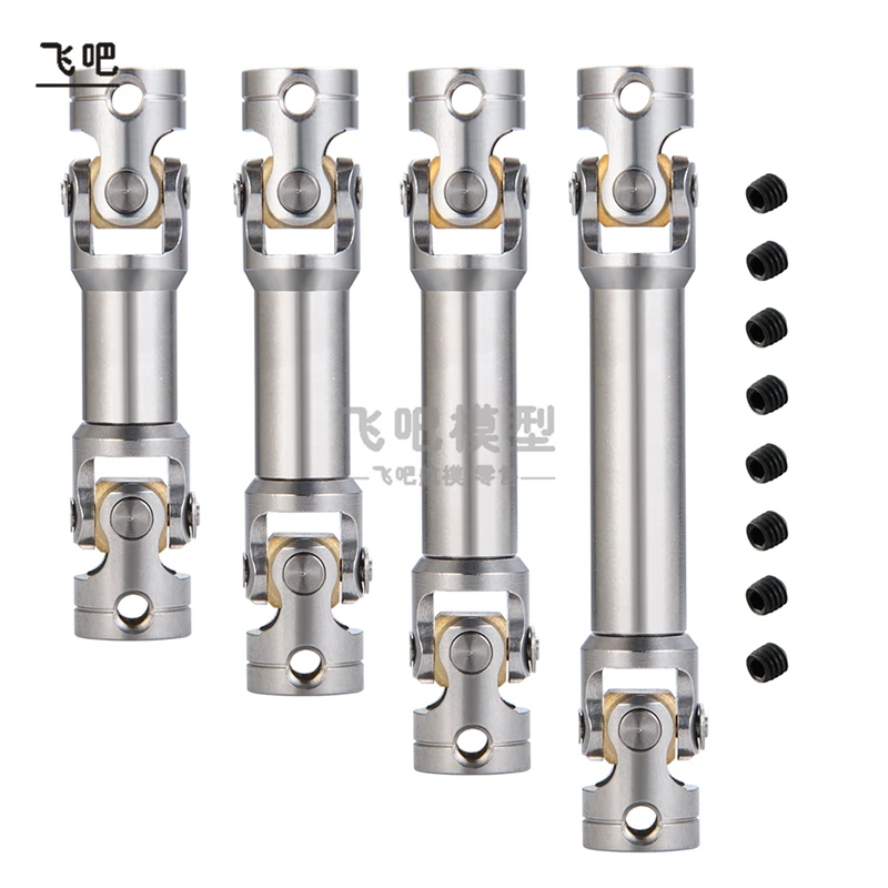 Tamiya-eje de transmisi&oacute;n Universal CVD para Tractor, eje de transmisi&oacute;n de acero inoxidable, 45-1/14-50/47-67mm, para actualizaci&oacute;n de cami&oacute;n RC, 57/55, 1 ud.-4