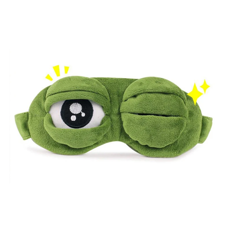 

Kids Sleep Mask Cute Sleeping Eye Mask Plush Eye Cover Sleeping Mask 3D Frog Green Eye Band Rest Eyepatch Eye Blindfold