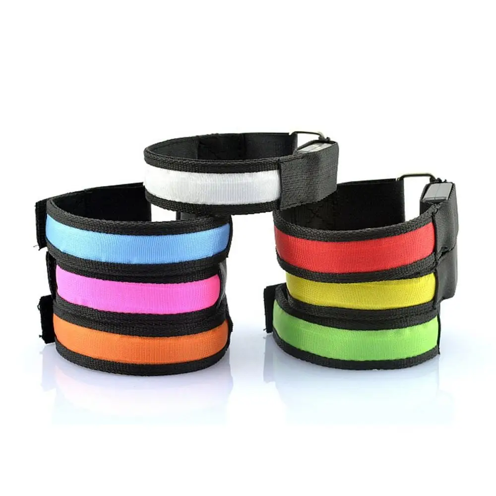 Bike Arm Warmer Belt LED Luminous Armband Safety Sports Strap Snap Wrap Light Up Band | Спорт и развлечения