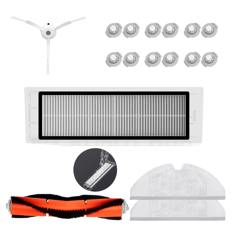 25 шт./лот новый основной щетки Hepa фильтр боковая щетка швабры ткани комплект для