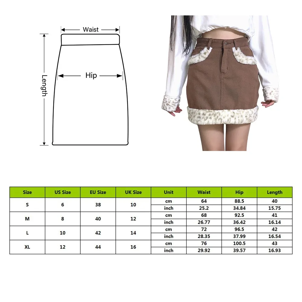 

Patched Mini Skirts Women Y2K Jeans Skirts Leopard High-waiste Short Skirts Fashion Streetwear Cute Denim Skirts Ladies Harajuku