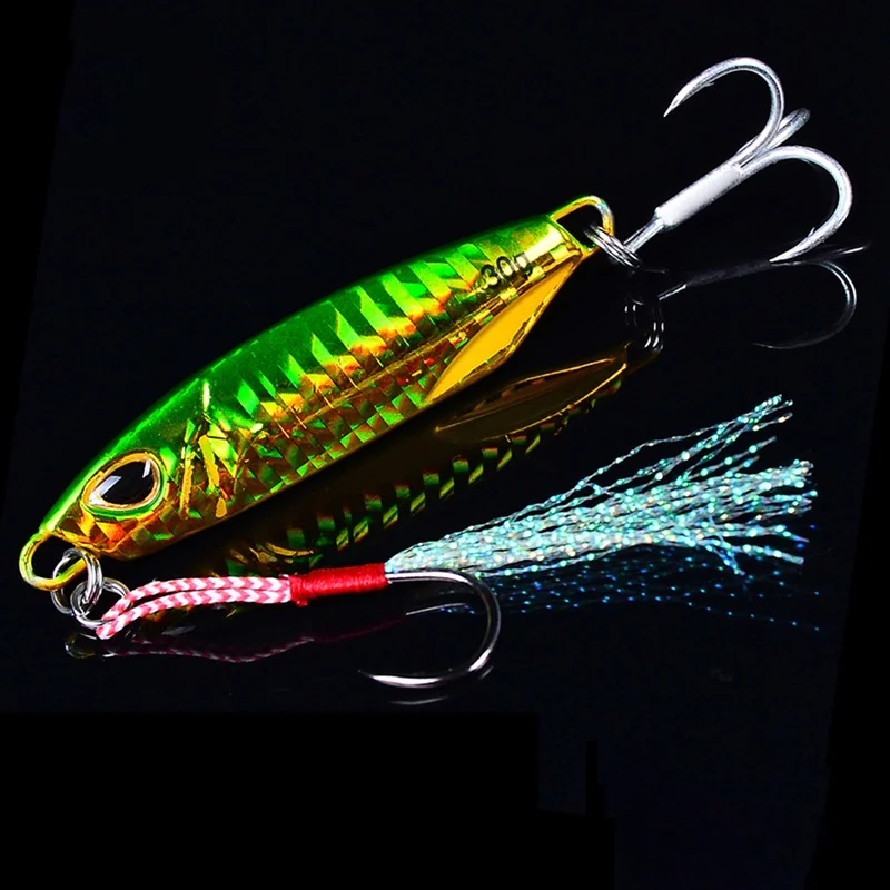 20g Artificial Bait Reusable Metal Sinking Casting Lure Jigging Spoon Fishing Accessories With 2 Fishhooks | Спорт и развлечения