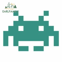 earlfamily 13cm x 9 5cm for arcade space invaders green wall car sticker snowboard wall decal camper silhouette jdm assessoires