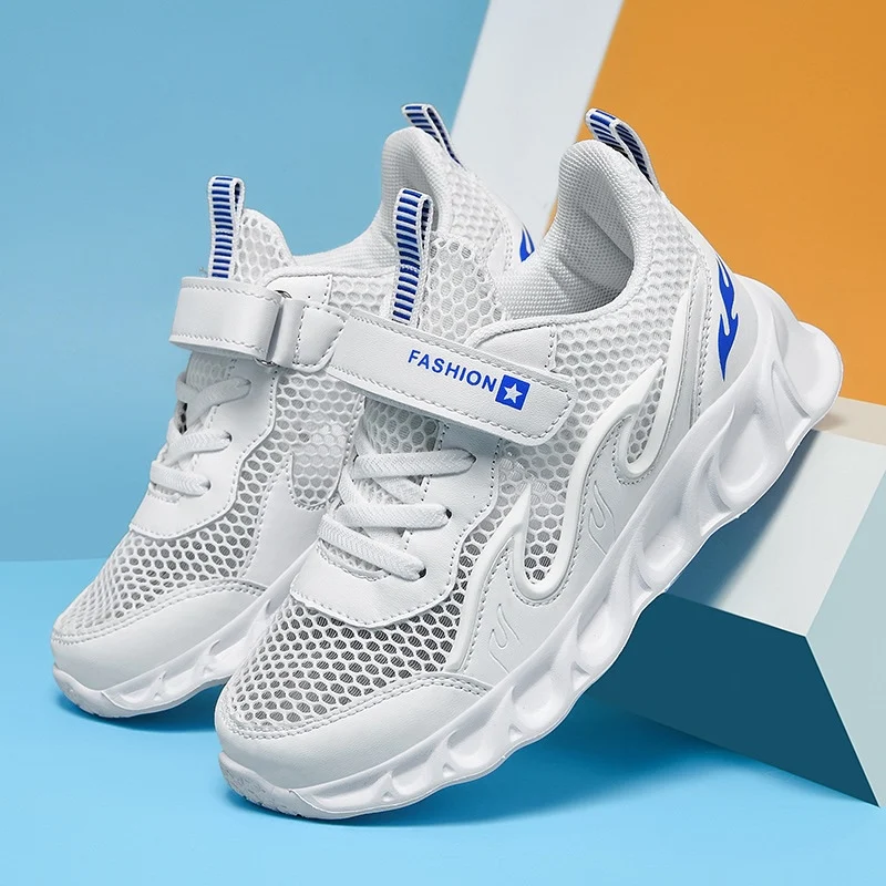 

2021 New Summer mesh Velcro children's sports shoes breathable leisure non-slip soft bottom all-match parent-child shoes QZ38