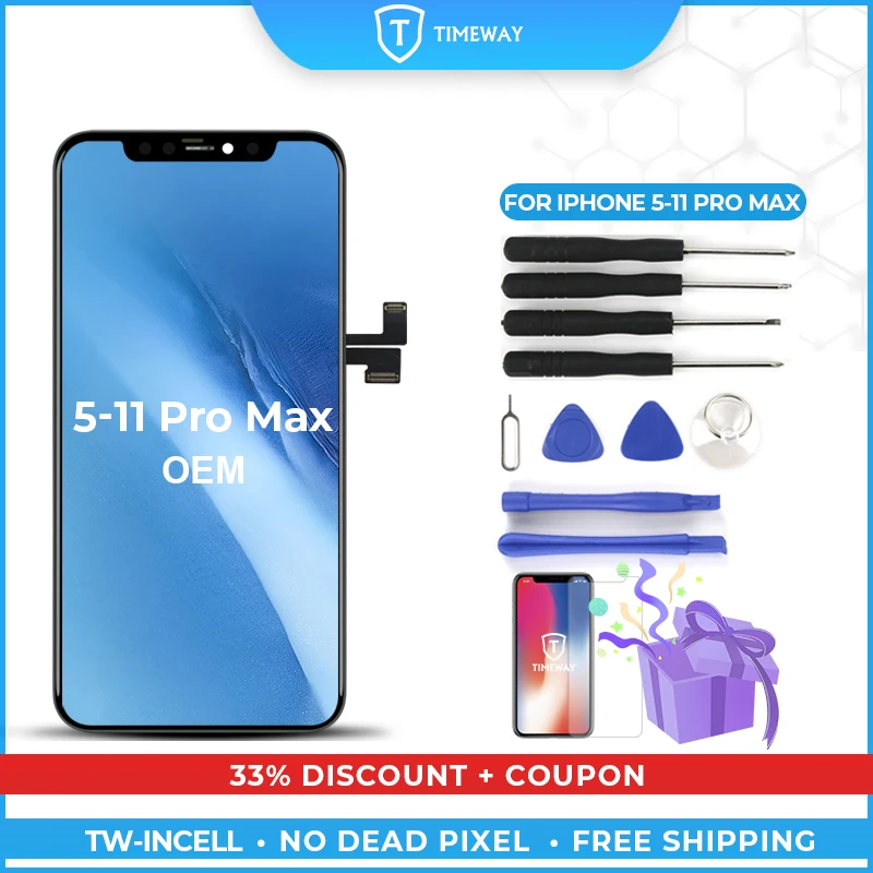 

No Dead Pixel+Gift Tool AAAA+ OEM Quality LCD For iPhone 5 5S 6 6S 7 8P Touch Screen Replacement For iPhoneX 11Promax LCD Screen