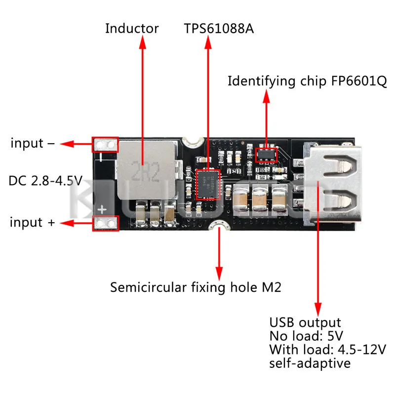 2 шт USB повышающий преобразователь постоянного тока 2,8-4,5 в постоянный ток 5 в повышающий регулятор напряжения плата 3,2 3,7 4,2 в до 9 в 12 В QC 2,0 3,0 Быстрая зарядка