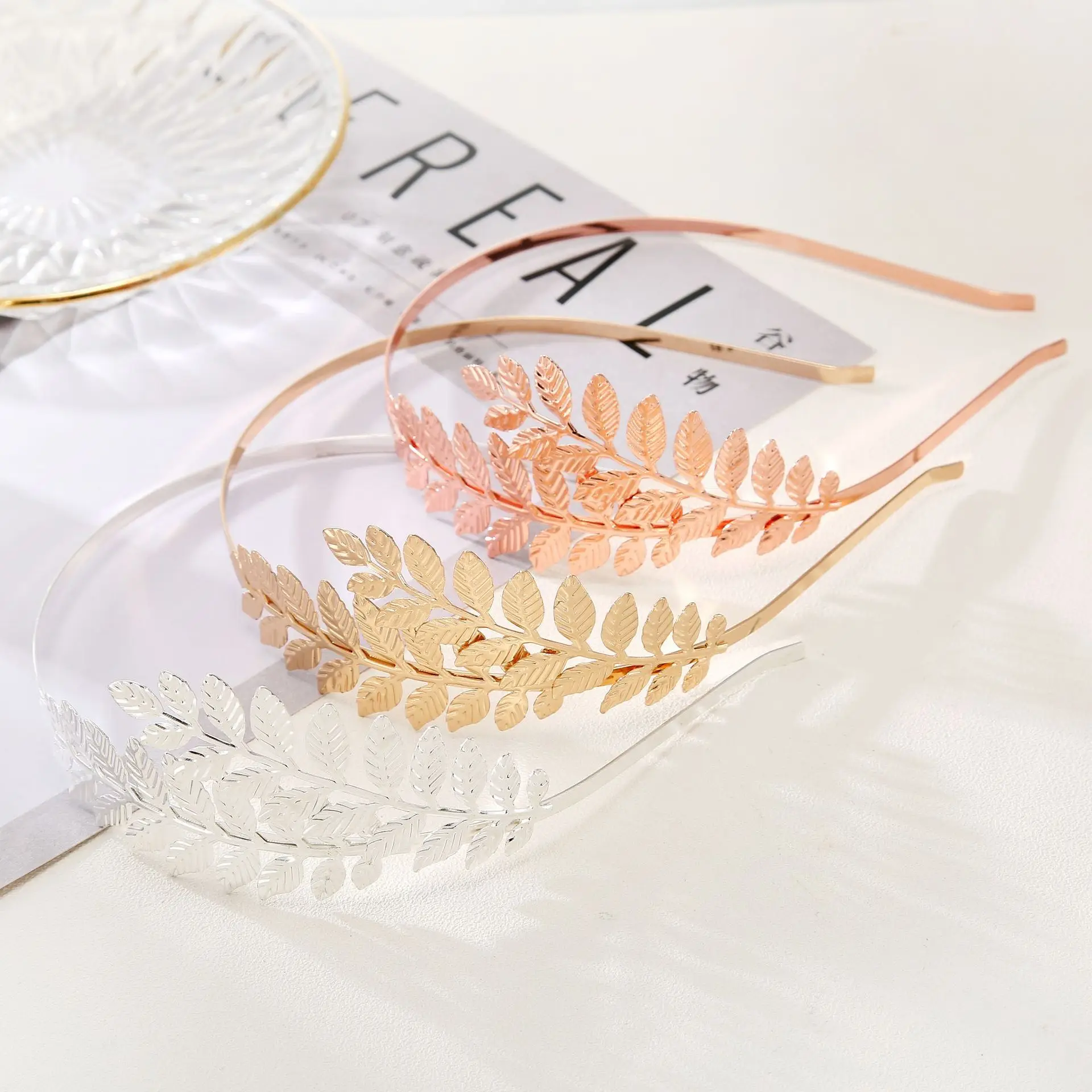 Западные модные ретро резинки для волос женщин Свадебные металлические золотые