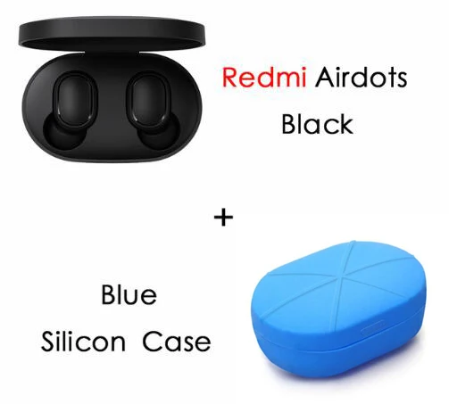 Xiaomi Redmi AirDots True Беспроводные bluetooth 5,0 наушники DSP активная шумоподавление гарнитура с микрофоном наушники - Цвет: add sky blue case