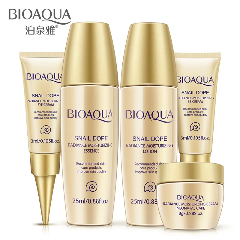 Snail Skin Care Product Set Moisturizing Anti Age Facial Cleanser Eye Cream Essence Milk Toner Tonic Serum Lotion Travel Size M | Красота и