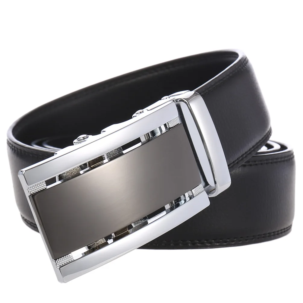 Большой Ремень Длинной Размера 110 130 140 150 160 170 см Серебряная Золотая Автоматическая Пряжка Натуральная Кожа для Мужчин Женщин Унисекс Пояса на.