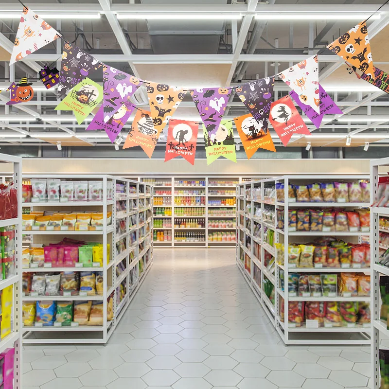 21 вид украшения для Хэллоуина с флагом из мультфильма Тыква призрак вечерние