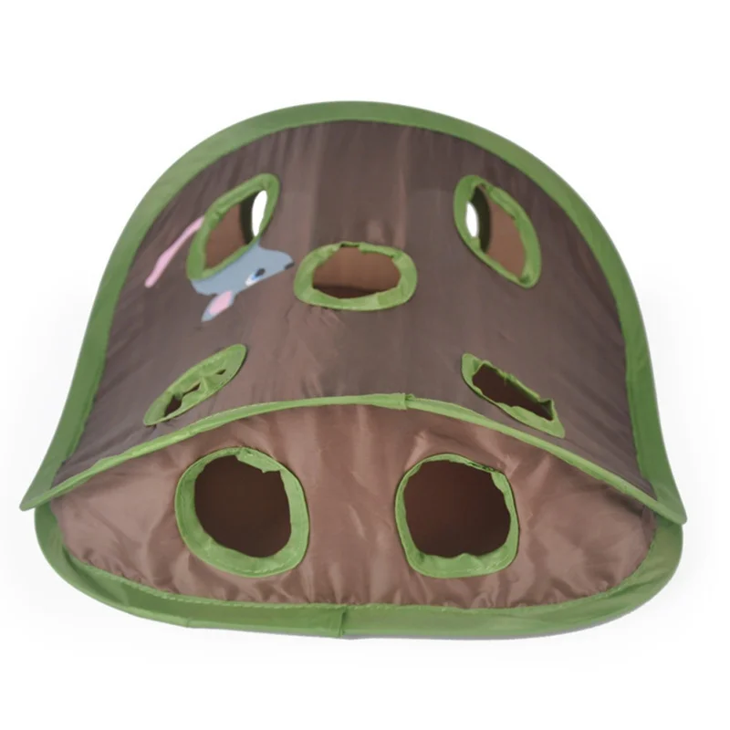 2019 Hot Cat Toys Mice Toy Hide &amp Seek Game Collapsible Puzzle Exercise 9 Holes Mouse Hunt with Bells | Дом и сад