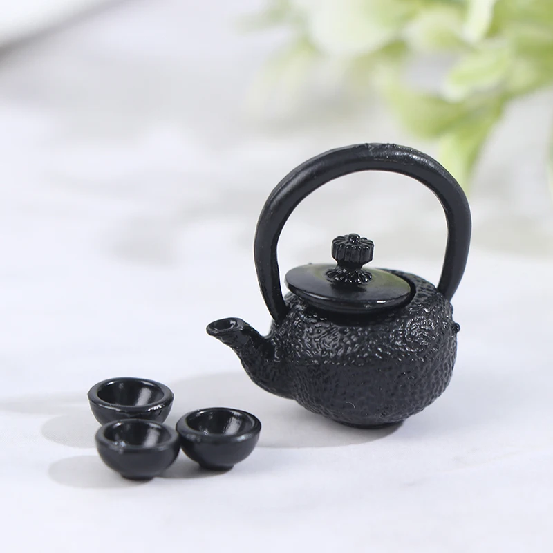 

Flower Pattern Charms Dish Plate Tea Cup Set For 1/12 Scale Dollhouse House Miniature Pot Porcelain Ceramic Flower Print