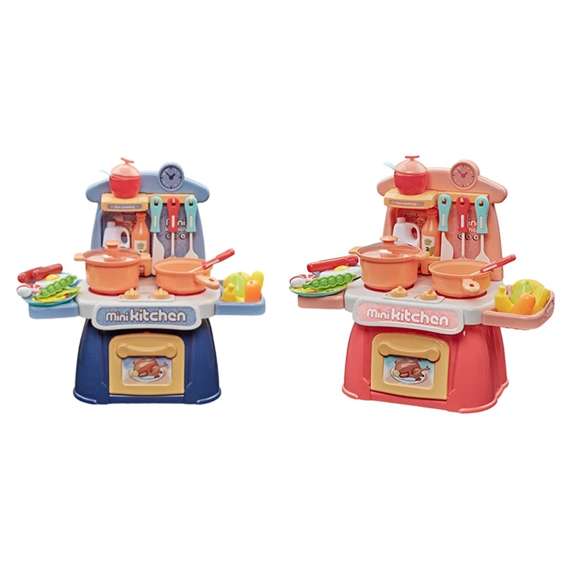 

Kids Kitchen Playset Chefs Role Toys Pretend Kitchen Cooking for Gifts