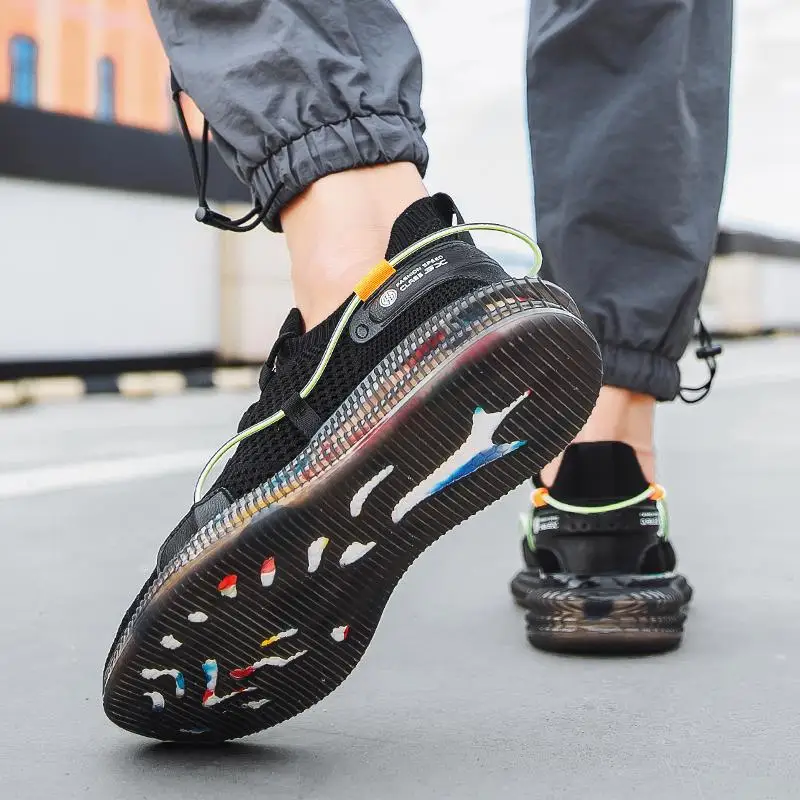 

Classic Jelly Rainbow Running Shoes Men Breathable Men's Running Shoes with Flying Fabric High Quality Lightweight Running Shoes