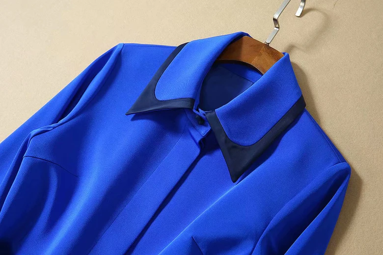 Высокое качество, новинка, подиум, стильные женские с поясом, цветная рубашка, воротник, миди платье
