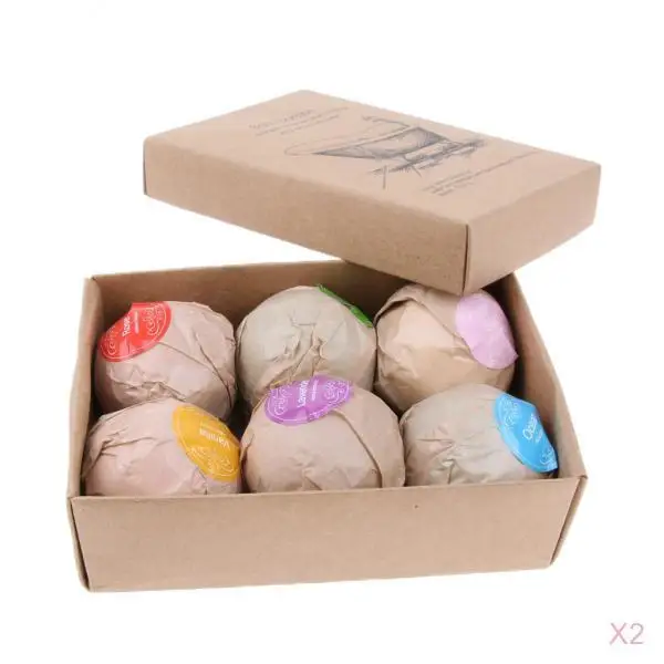 

12 Pieces Handmade Scented Bubble Bath Salt Ball Essential Oil Balls Set - Spa Whitening Moisturize Kit for Women Men