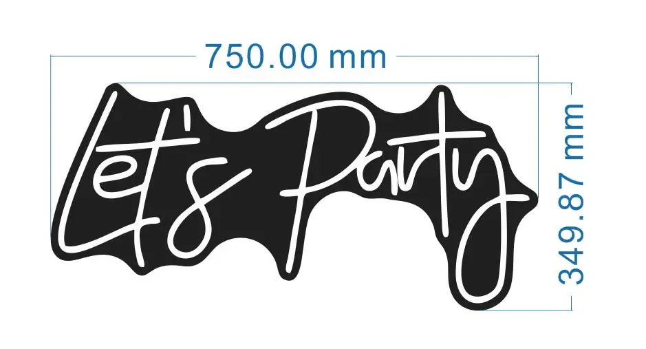 

let's party Custom LED Neon Light Signs Decoration For Room Birthday Party Wedding Decoration bar pub game Wall decor