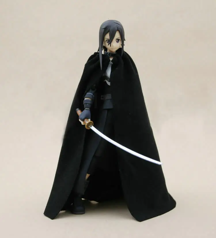 [Только накидка] масштаб 1:12 черная накидка для куклы Bandai SHF figma (без фигуры) |