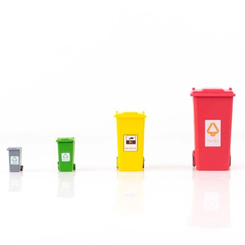 

5 шт. мини мусора мусорное ведро модель для детей пуш-ап транспортного средства