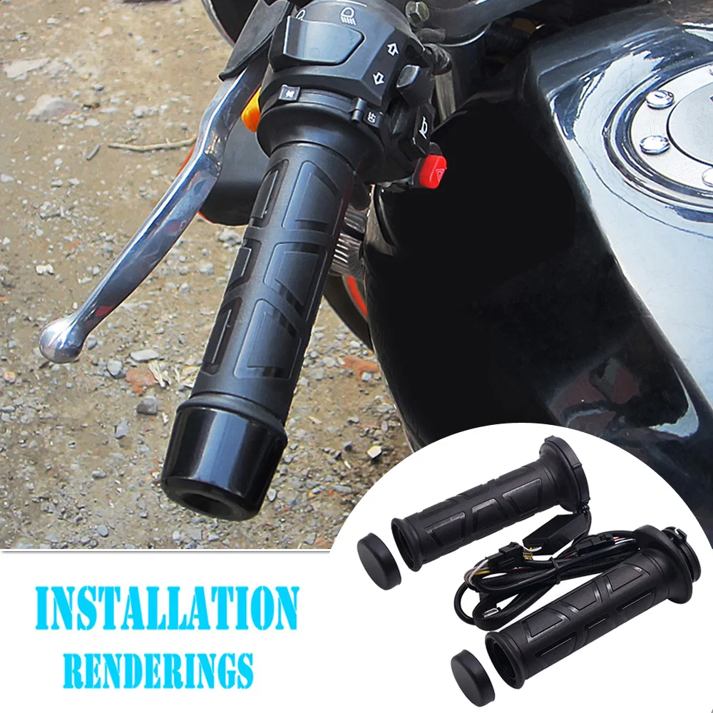

Replacement Electric Heated Handle Handbar Motorcycle Black 12W-24W 12V