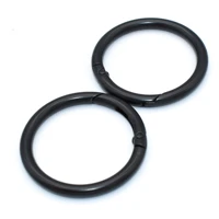 black rings adjustable buckles spring rings slide bag clasps hook round push gate snap hook handbag buckles 38 mm