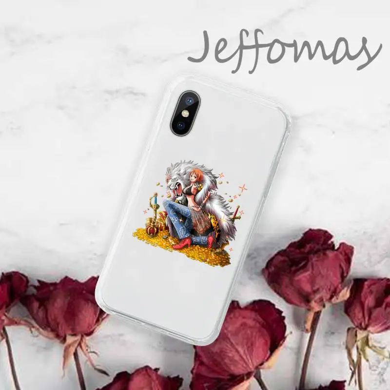 

Anime one piece Nami sexy girl Phone Case Transparent soft For iphone 5 5s 5c se 6 6s 7 8 11 12 plus mini x xs xr pro max