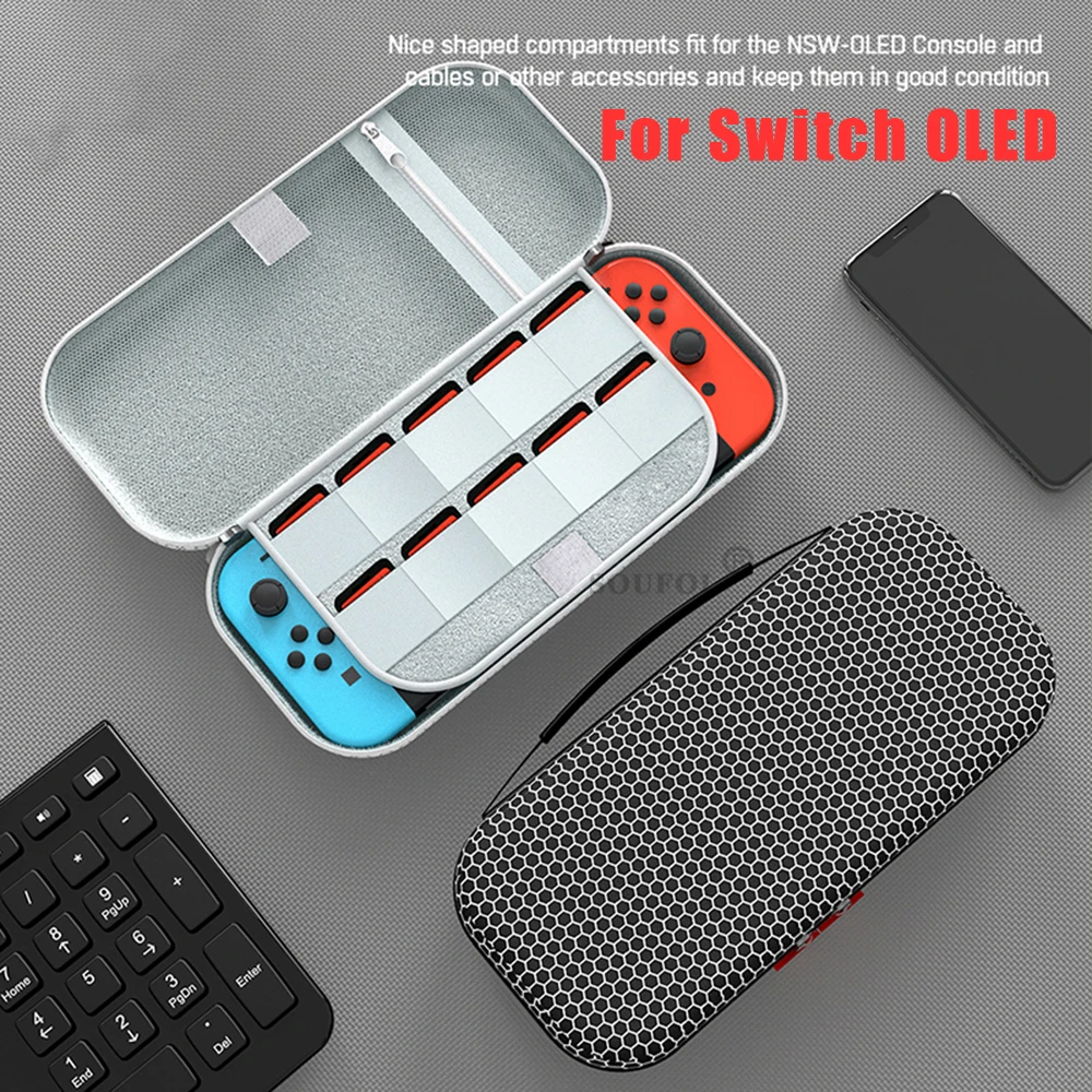 

2021 Новинка для игровых консолей Nintendo Switch OLED Bag портативный защитный чехол для переноски EVA защитный чехол для хранения Прямая поставка
