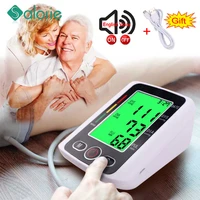 smart voice arm blood pressure bp monitor meter cuff medical nurse device lcd display sphygmomanometer home health detector tool