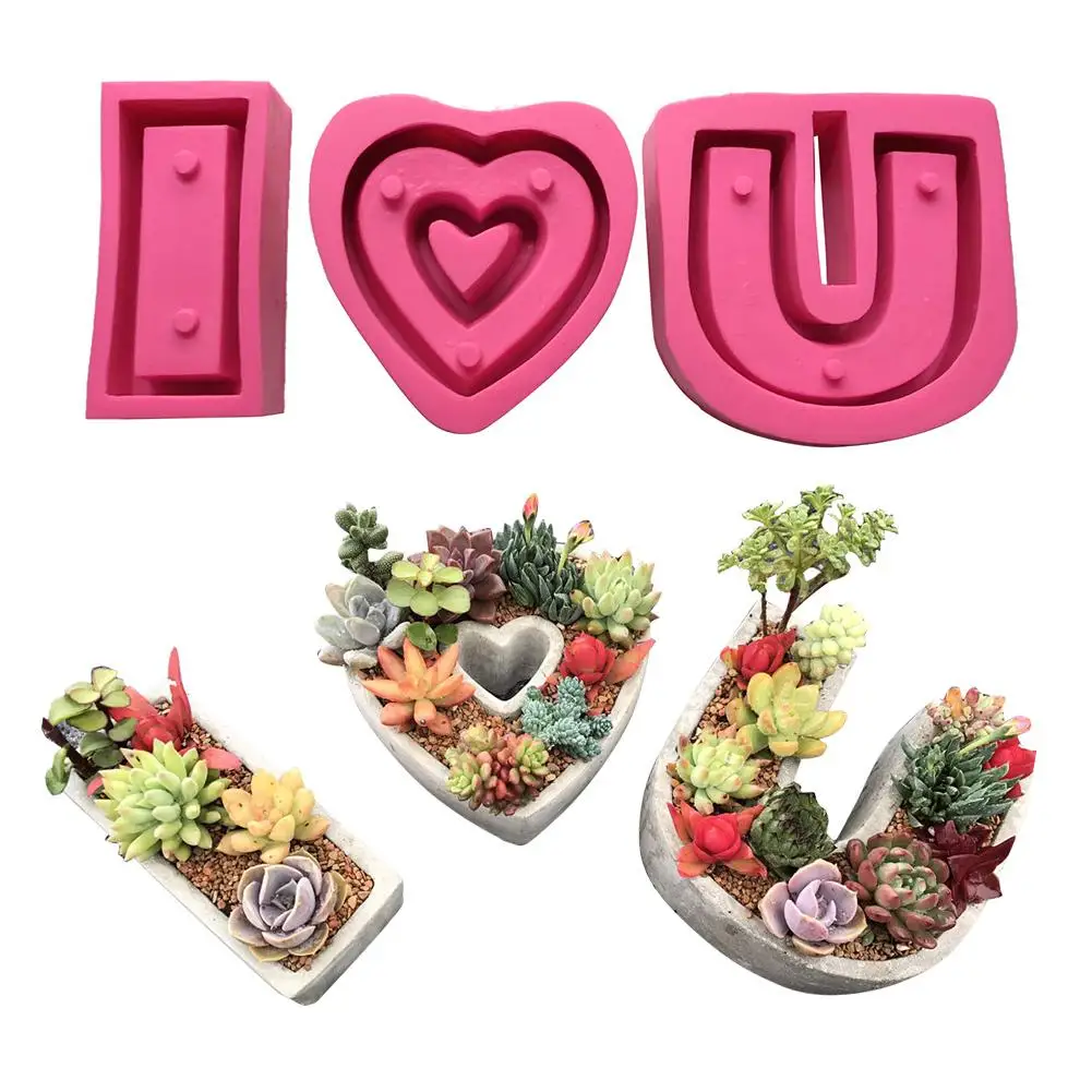 9 видов стилей силиконовая форма сочные растения цветочный горшок сделай сам