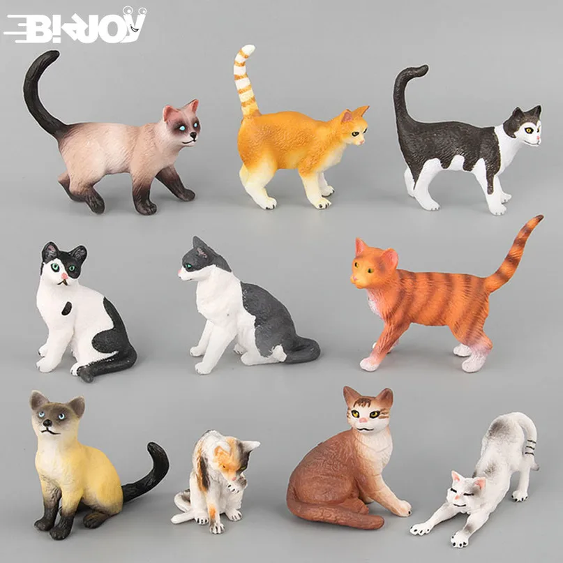 Имитация животных игрушечные кошки для детей различные стили модель Кота из ПВХ