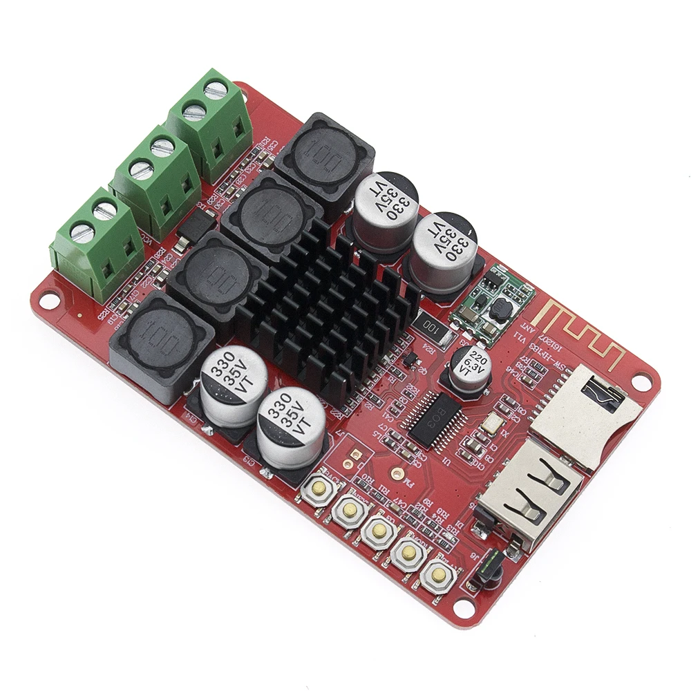Bluetooth-приемник TPA3116 усилитель аудиоплата цифровой U-диск TF декодирование с