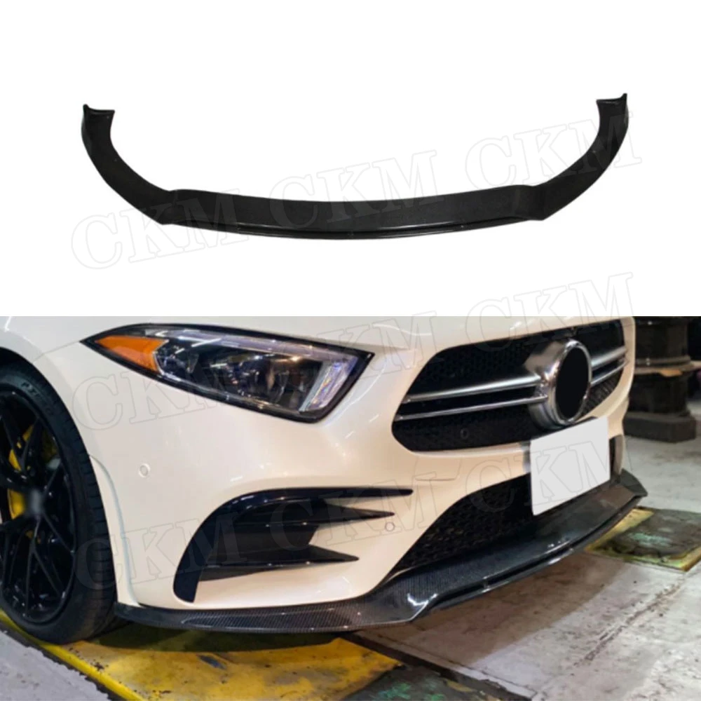 

Carbon fiber Front Chin Spoiler FRP Unpainted Bumper Cover for Mercedes Benz CLS Class W257 CLS260 300 350 2019 UP M Style