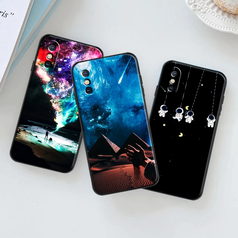 

Phone Case For iPhone 13 12 11 Pro MAX 6 6S 7 8 Plus 13 12 Mini X XR XS MAX Funda Coque Carcasa Cases Starry Sky Cute Little Man