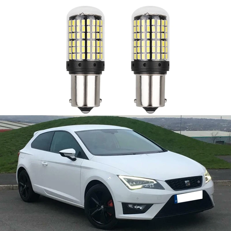 2 шт. белый Canbus без ошибок 1156 P21W светодиодный светильник для Seat Leon 3 MK3 Alhambra дневный