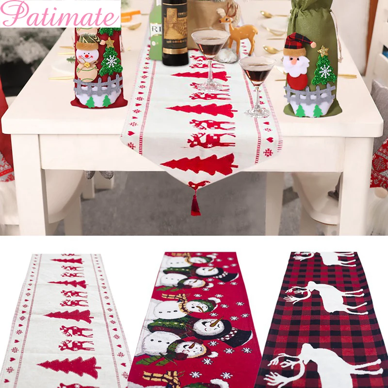 PATIMATE Рождественский настольный флаг Санта-Клаус искусственное украшение