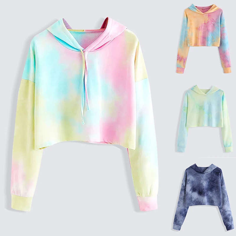 Новые толстовки свитшоты с принтом женская одежда большого размера укороченные