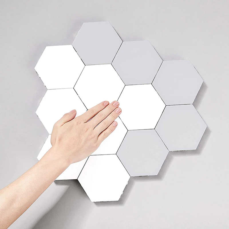 

Hexagonal Wall Light Panels Touch Sensitive Magnetic LED Splicing Hex Light Modular Quantum Lamp DIY Bedroom Home Office Hotel