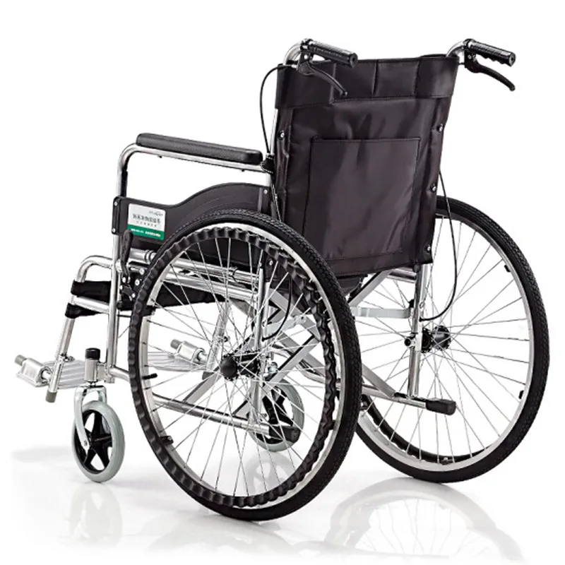 

8001 old people breathable comfortable reinforced scooter travel portable manual folding wheelchair wholesale