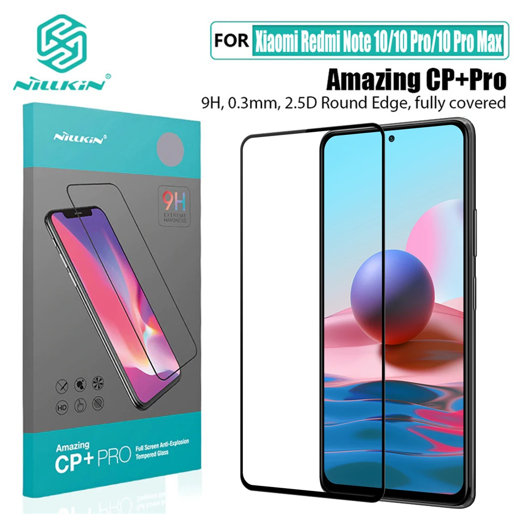 Для Xiaomi Redmi Note 10 Pro стекло Note10 4G 5G Max 10S закаленное Nillkin CP + PRO Ультра-тонкий полностью